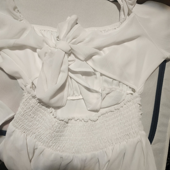 White Ruffle Dress - Picture 5 of 5